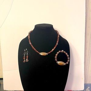 A handmade custom necklace set
